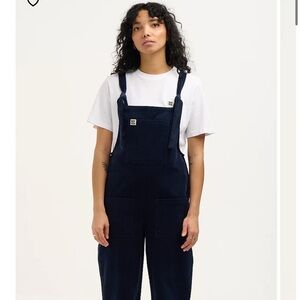 Lucy & Yak Original Dungaree: Organic Corduroy, Sailor Blue Size 10